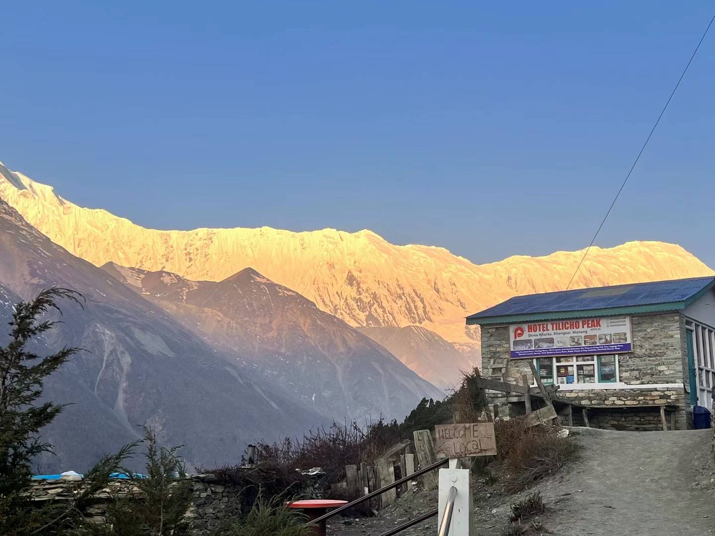 Tea House view in Nepal